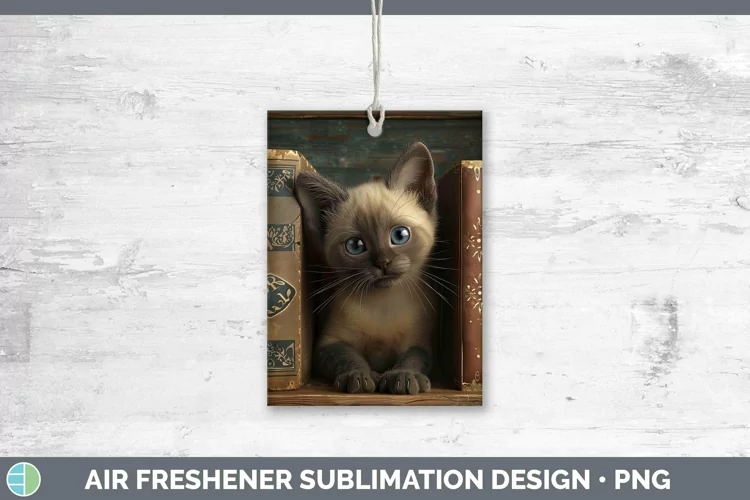3D Books Burmese Air Freshener Sublimation Car Freshener Des
