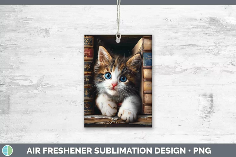 3D Books Calico Air Freshener Sublimation Car Freshener Desi