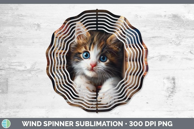 3D Books Calico Cat Wind Spinner Sublimation Spinner Designs