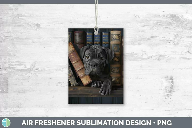 3D Books Cane Corso Air Freshener Sublimation Car Freshener