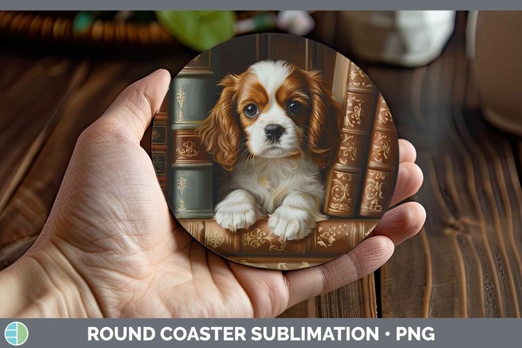 Gorgeous3D Books Round Coaster design.
