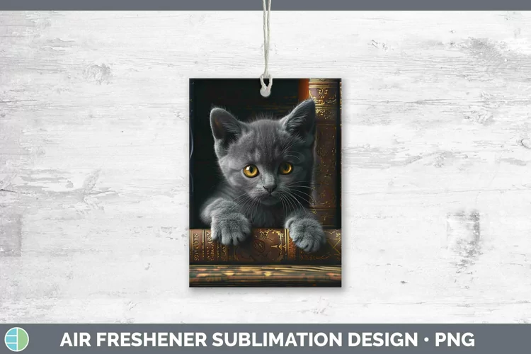 3D Books Chartreux Air Freshener Sublimation Car Freshener D