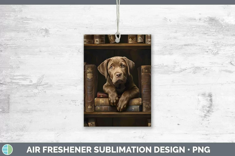 3D Books Chesapeake Bay Retriever Air Freshener Sublimation