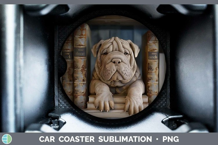 Gorgeous3D Books Car Coaster design.