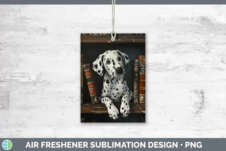 3D Books Dalmatian Air Freshener Sublimation Car Freshener D