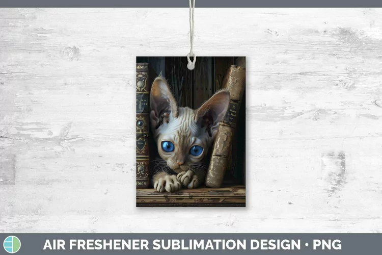 3D Books Devon Rex Air Freshener Sublimation Car Freshener D