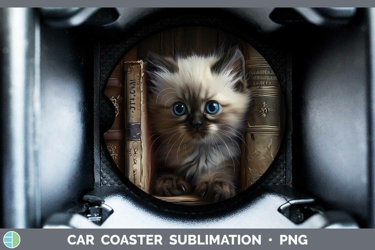 Gorgeous3D Books Car Coaster design.