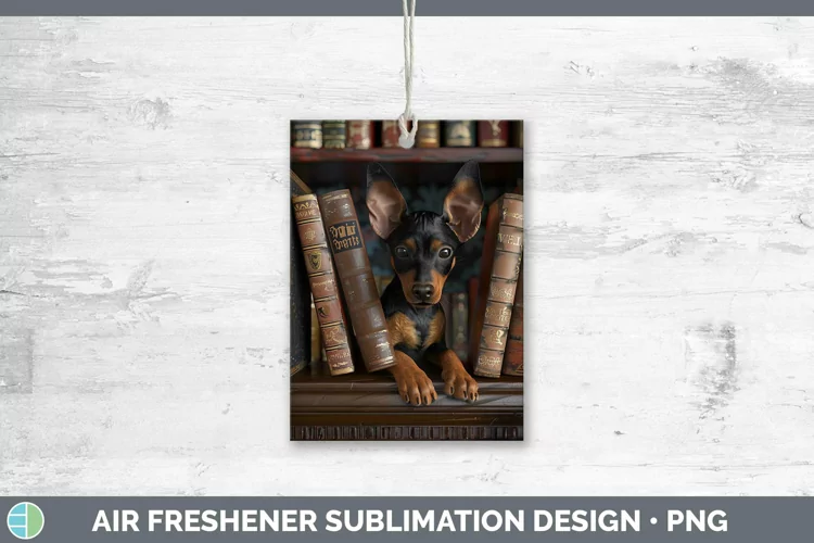 3D Books Manchester Terrier Air Freshener Sublimation Car Fr