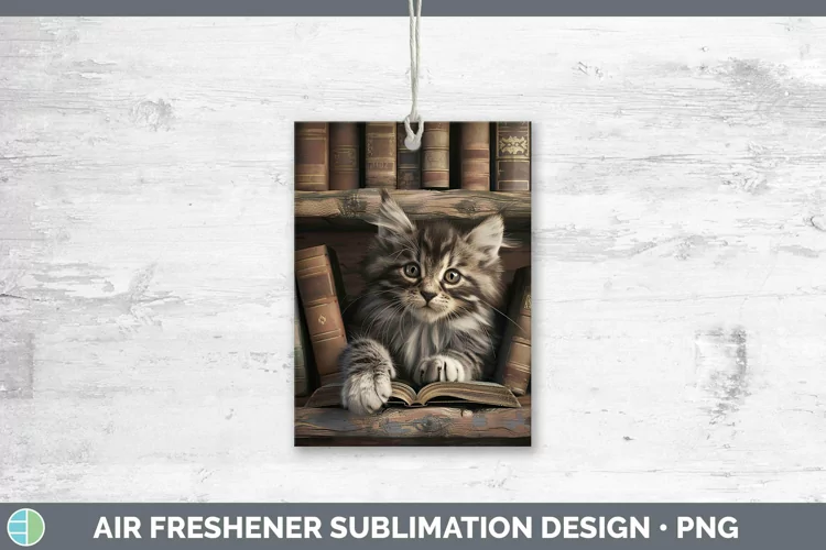 3D Books Norwegian Forest Air Freshener Sublimation Car Fres
