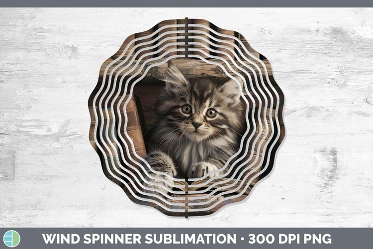3D Books Norwegian Forest Cat Wind Spinner Sublimation Spinn