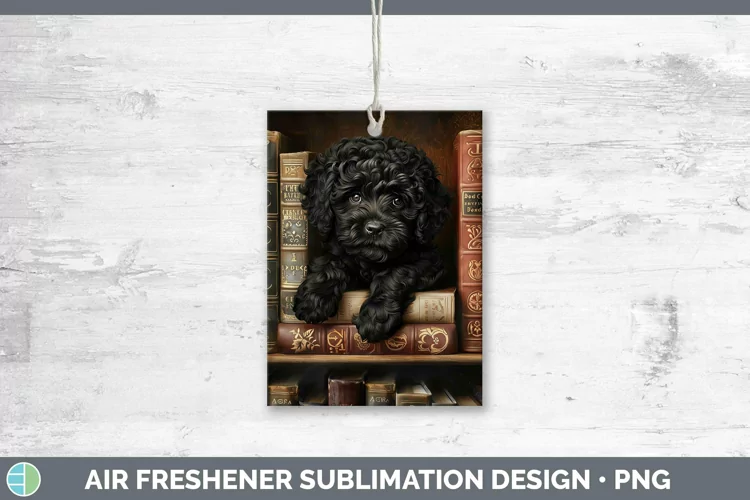 3D Books Portuguese Water Air Freshener Sublimation Car Fres