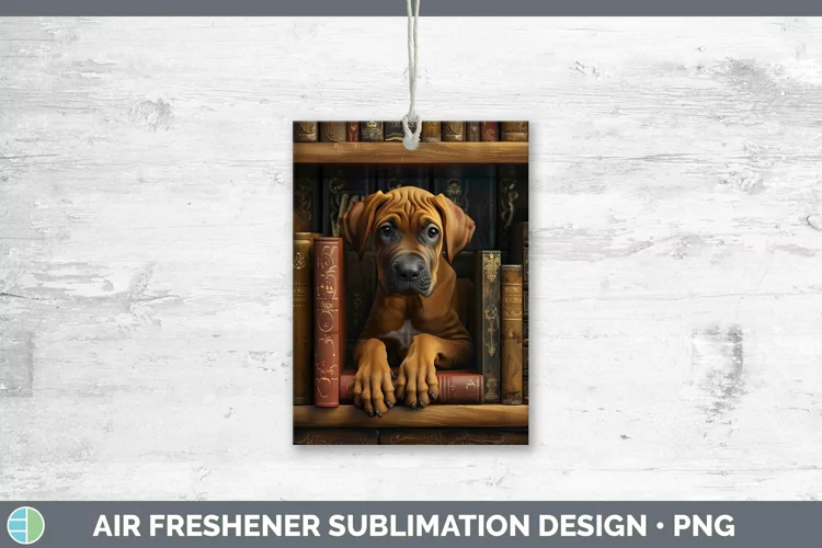 3D Books Rhodesian Ridgeback Air Freshener Sublimation Car F
