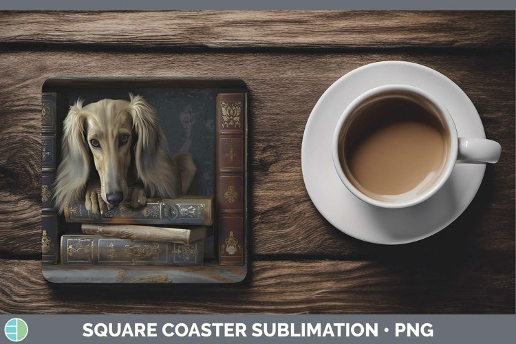 Gorgeous3D Books Square Coaster design.