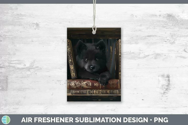 3D Books Schipperke Air Freshener Sublimation Car Freshener