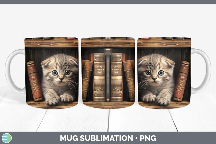 Gorgeous3D Books Mug Wrap design.