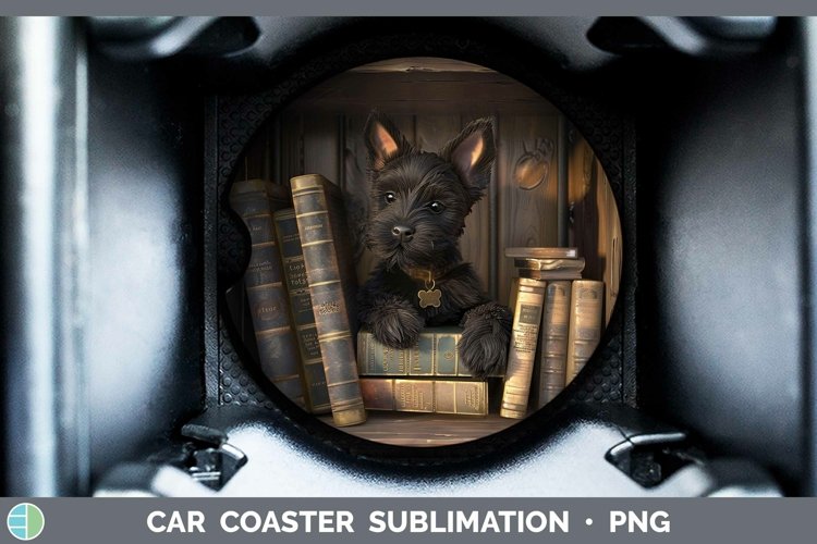 Gorgeous3D Books Car Coaster design.