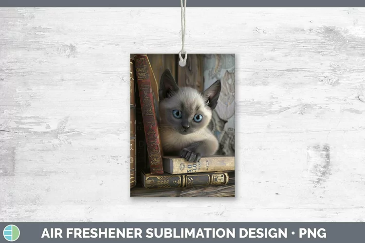 3D Books Siamese Air Freshener Sublimation Car Freshener Des