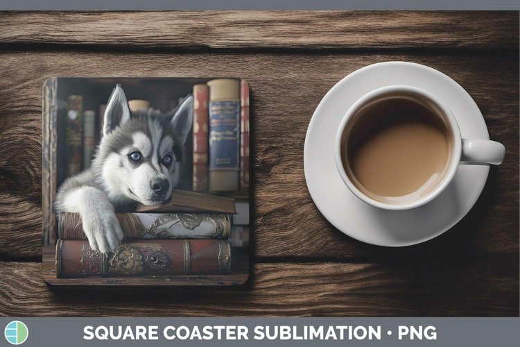 Gorgeous3D Books Square Coaster design.