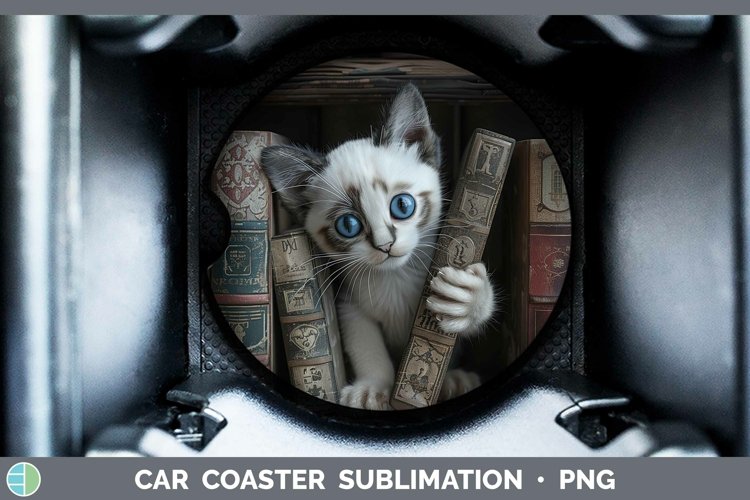 Gorgeous3D Books Car Coaster design.