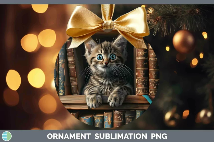 3D Books Sokoke Cat Ornament Sublimation Bauble Designs