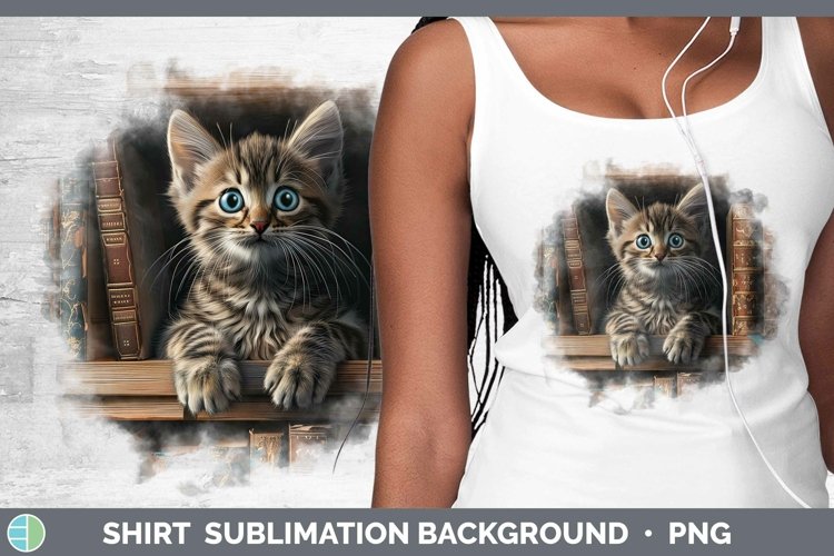 3D Books Sokoke Cat Shirt Sublimation Sublimation Background