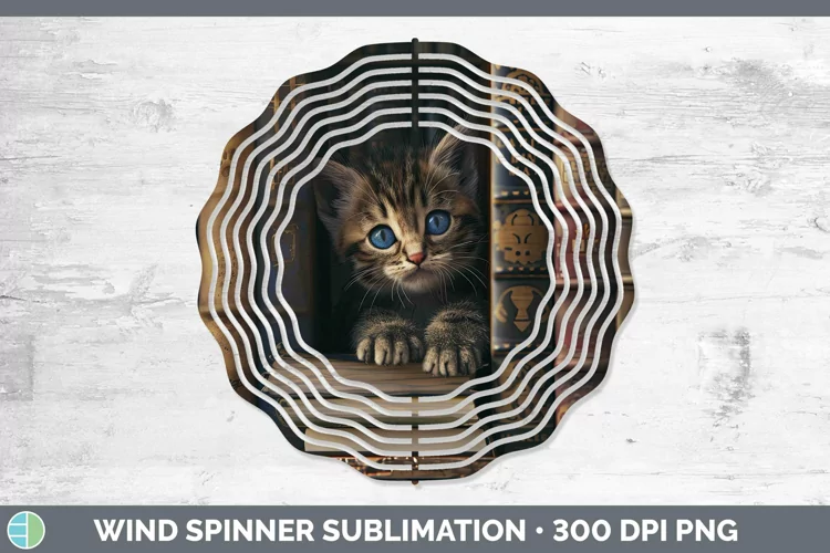 3D Books Sokoke Cat Wind Spinner Sublimation Spinner Designs