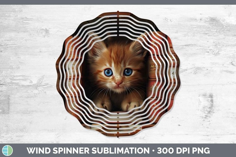 3D Books Somali Cat Wind Spinner Sublimation Spinner Designs