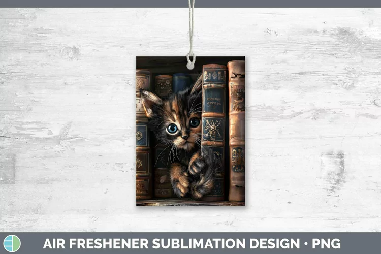 3D Books Tortoiseshell Air Freshener Sublimation Car Freshen