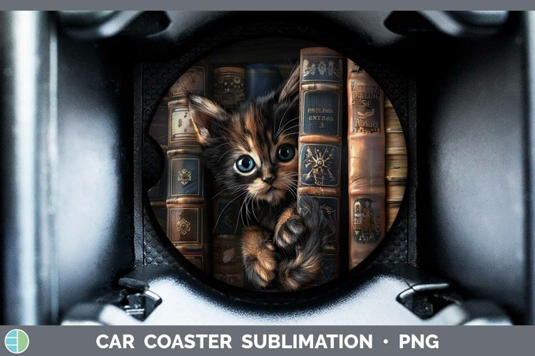 Gorgeous3D Books Car Coaster design.