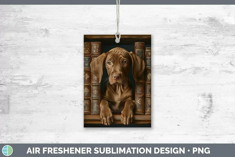 3D Books Vizsla Air Freshener Sublimation Car Freshener Desi