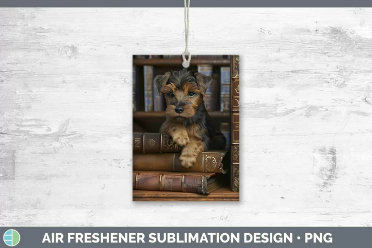 3D Books Welsh Terrier Air Freshener Sublimation Car Freshen