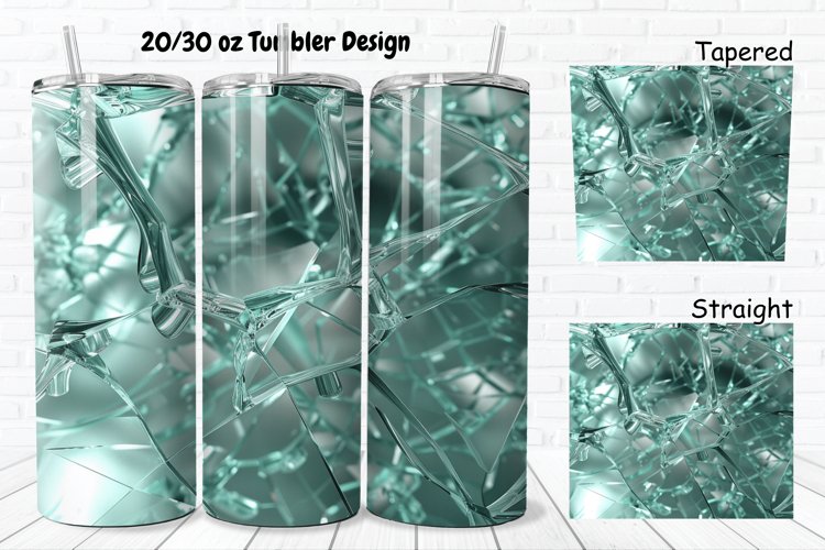 3D Broken Glass 20/30oz Skinny Tumbler