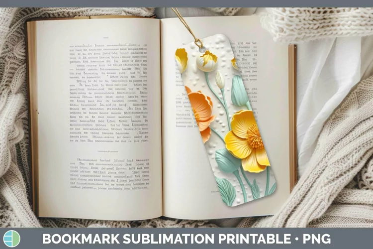 3D Buttercup Bookmark Sublimation Printable Designs