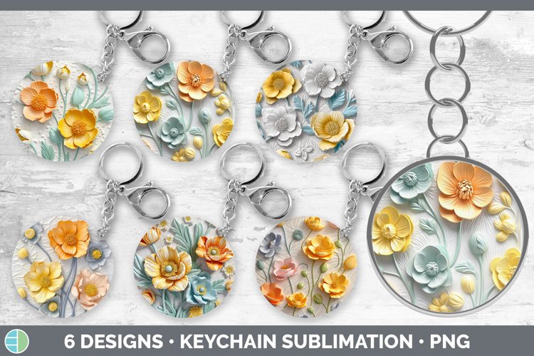 Bundle of six 3D Keychain designs.
