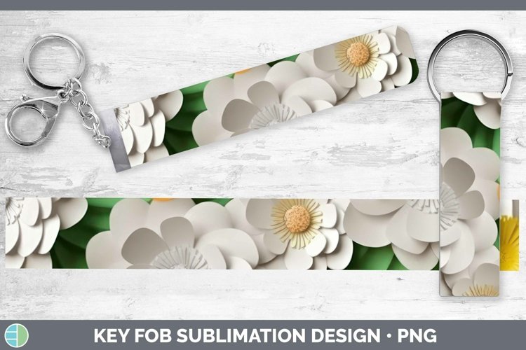 3D Buttercup Key Fob | Sublimation Wristlet Designs