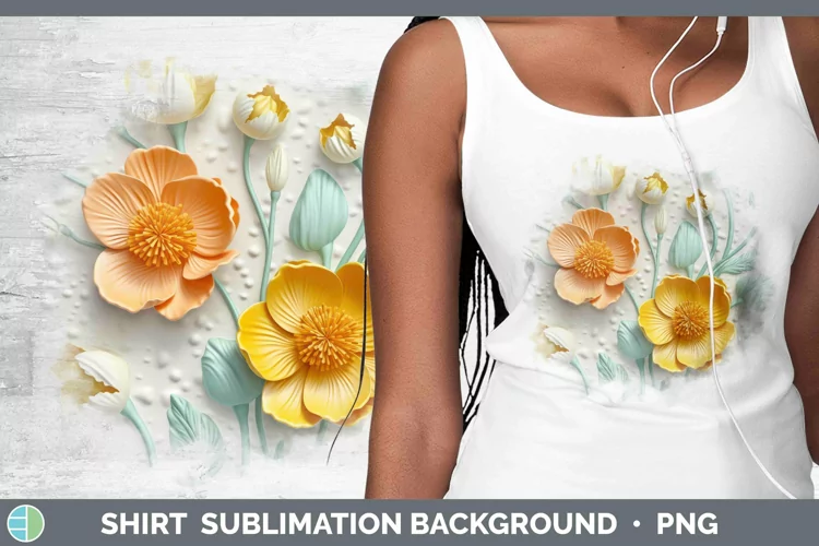3D Buttercup Shirt Sublimation Sublimation Background Design