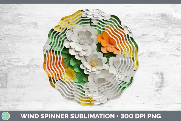 3D Buttercup Wind Spinner | Sublimation Spinner Designs