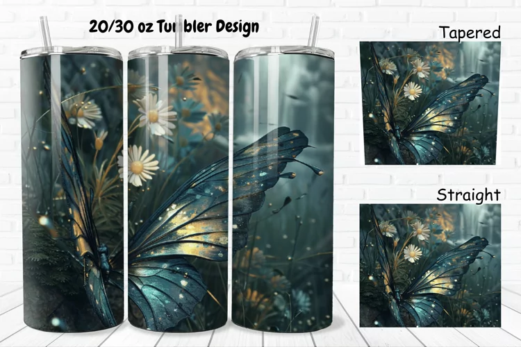 3D Butterfly Fantasy 20/30oz Skinny Tumbler