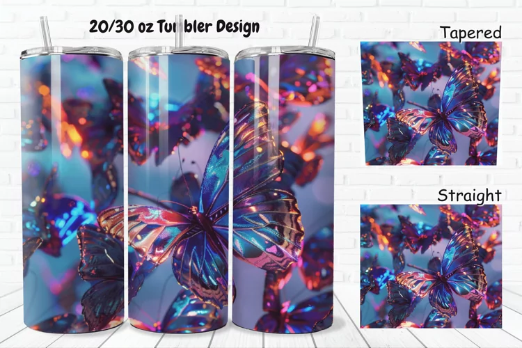 3D Butterfly Fantasy 20/30oz Skinny Tumbler
