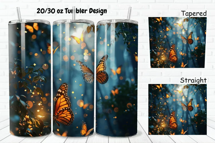 3D Butterfly Fantasy 20/30oz Skinny Tumbler