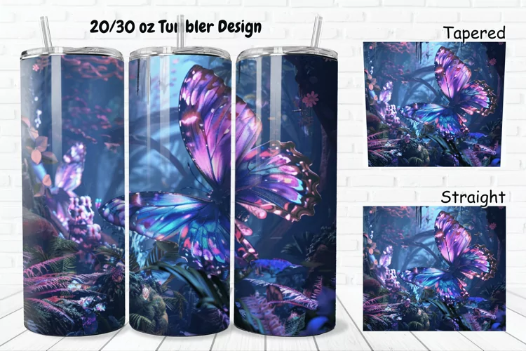 3D Butterfly Fantasy 20/30oz Skinny Tumbler