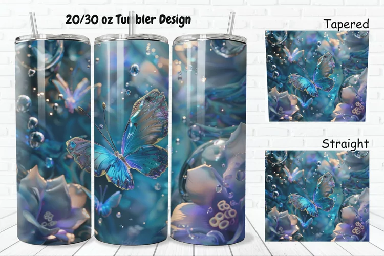 3D Butterfly Fantasy 20/30oz Skinny Tumbler
