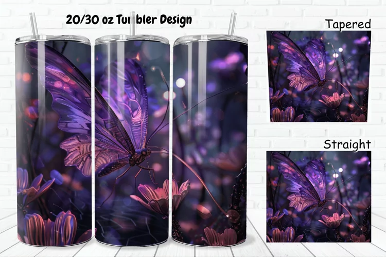 3D Butterfly Fantasy 20/30oz Skinny Tumbler
