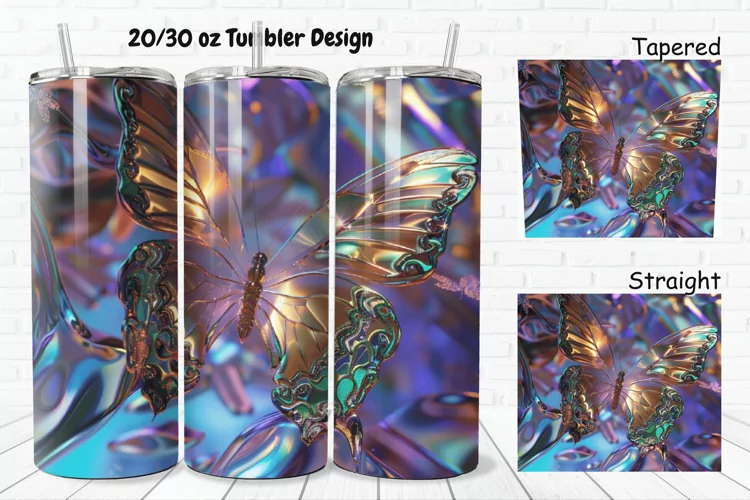 3D Butterfly Fantasy 20/30oz Skinny Tumbler