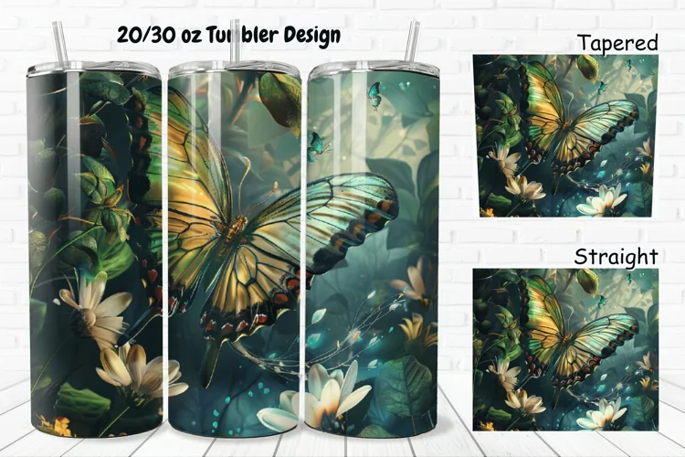 3D Butterfly Fantasy 20/30oz Skinny Tumbler