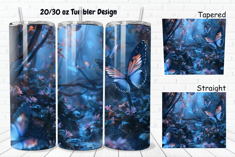3D Butterfly Fantasy 20/30oz Skinny Tumbler