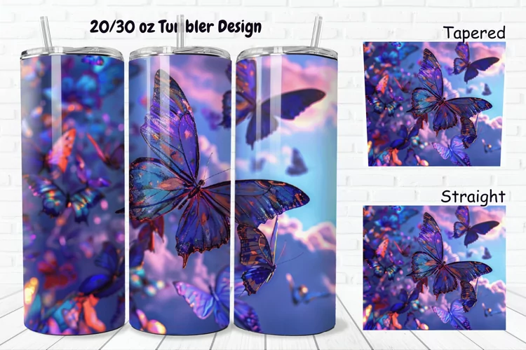 3D Butterfly Fantasy 20/30oz Skinny Tumbler