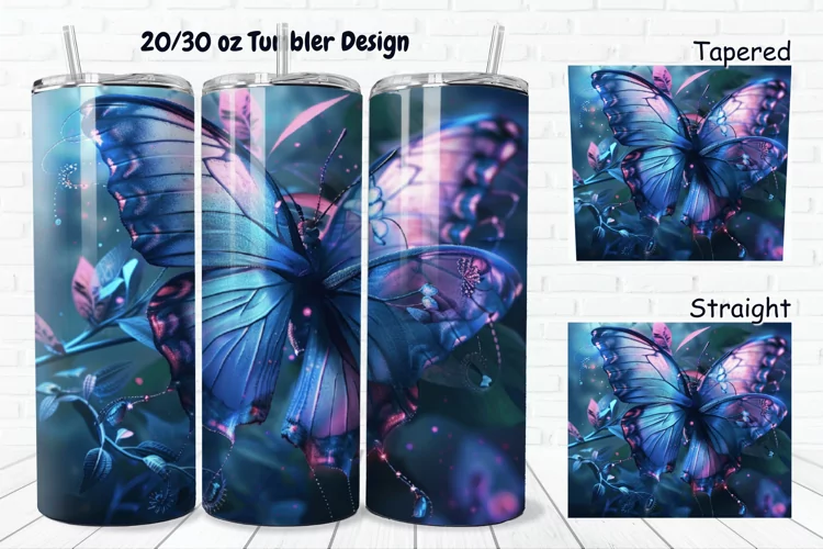 3D Butterfly Fantasy 20/30oz Skinny Tumbler