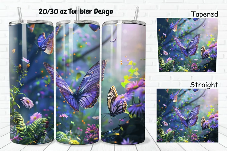 3D Butterfly Fantasy 20/30oz Skinny Tumbler