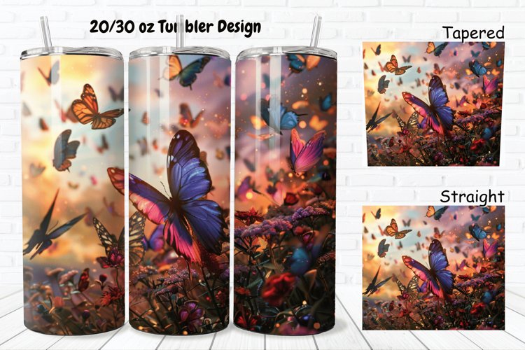 3D Butterfly Fantasy 20/30oz Skinny Tumbler